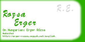 rozsa erger business card